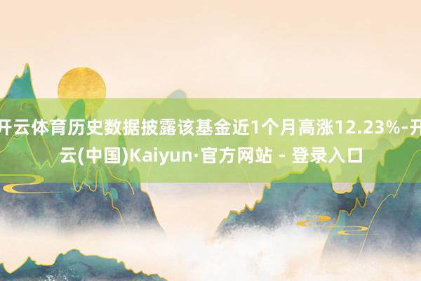 开云体育历史数据披露该基金近1个月高涨12.23%-开云(中国)Kaiyun·官方网站 - 登录入口