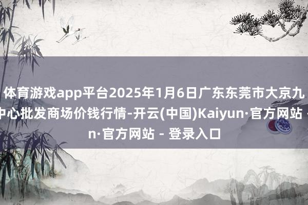 体育游戏app平台2025年1月6日广东东莞市大京九农副产物